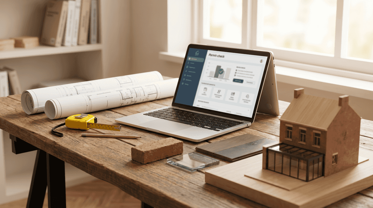 Building drawing and permit check for a home extension in the Netherlands