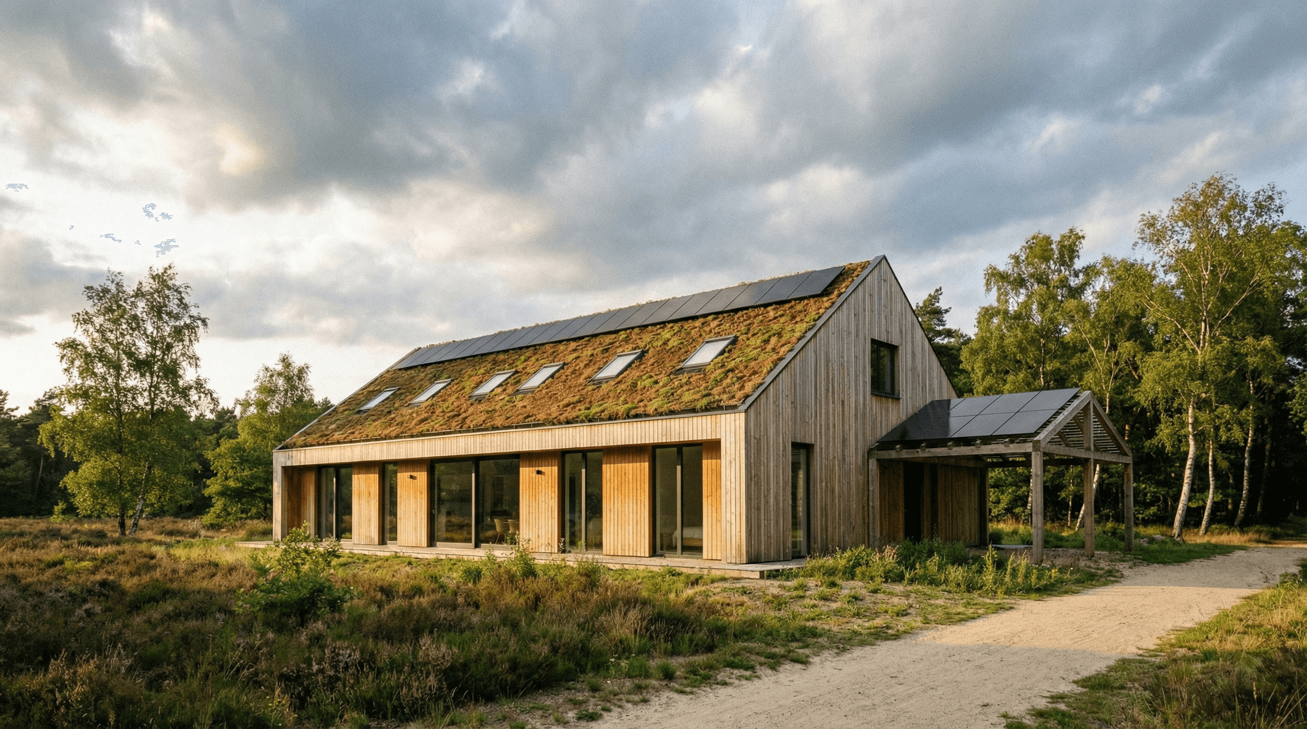 Duurzame nieuwbouwwoning in het landschap van Drenthe